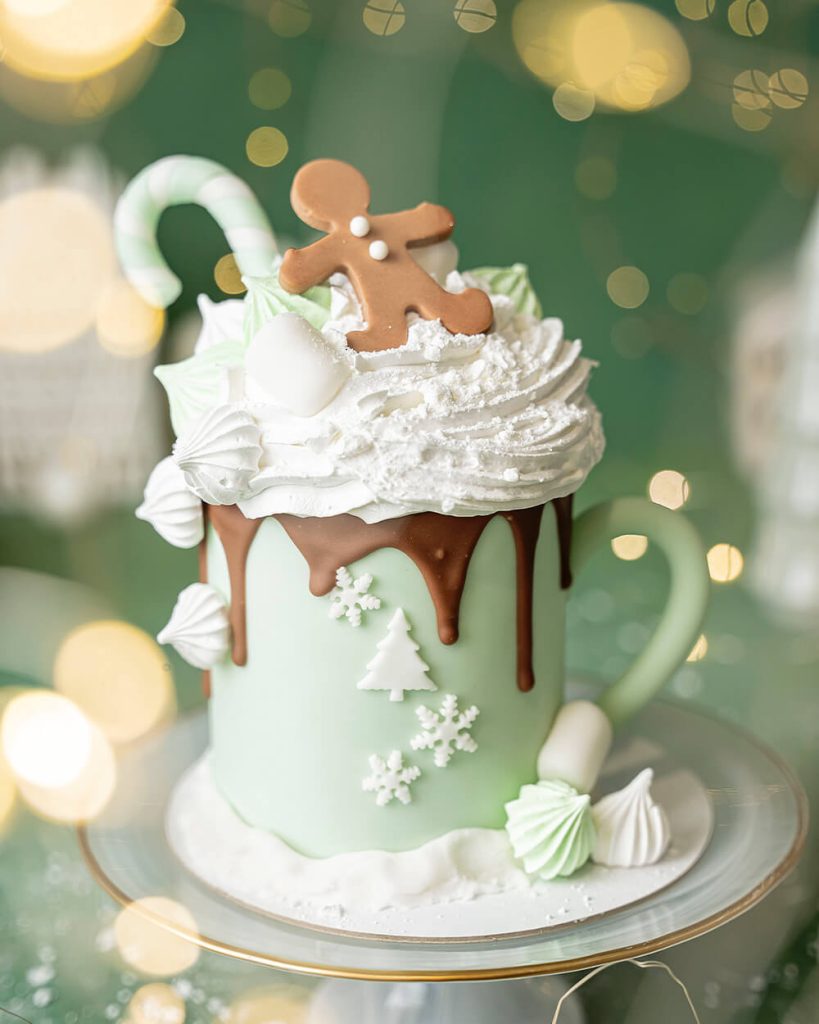 Christmas mug cake vernil